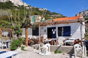 Bar in der Calanque de Maresilleveyre