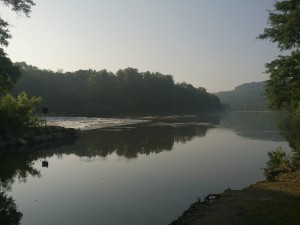 Das Wehr und der Mühlengraben von Carennac